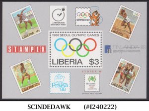 LIBERIA - 1988 OLYMPIC GAMES SEOUL - MIN. SHEET MINT NH