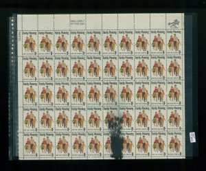 1972 United States Family Planning Postage Stamp #1455 Mint Full Sheet ERROR