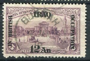 IRAQ; 1918 BRITISH OCCUPATION issue fine used 12a. value + good POSTMARK