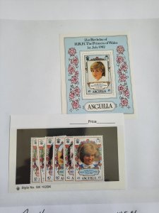 Stamps Anguilla Scott #485-91 nh