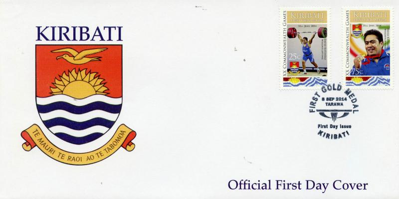 Kiribati 2015 FDC XX Commonwealth Games 1st Gold Medal 2v Cover Sports Stamps