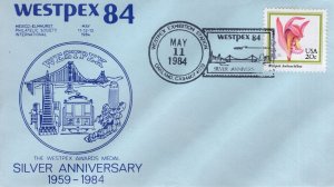 THE WESTPEX AWARDS MEDAL - OAKLAND, CA  1984  FDC15733