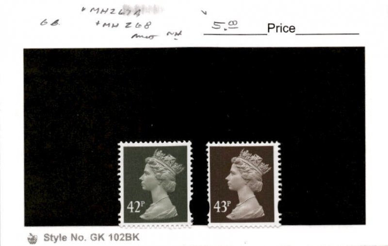 Great Britain, Postage Stamp, #MH267A, MH268 Mint NH, 1996 Machins Queen (AB)