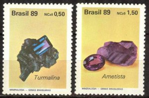 Brazil 1989 Minerals set of 2 MNH