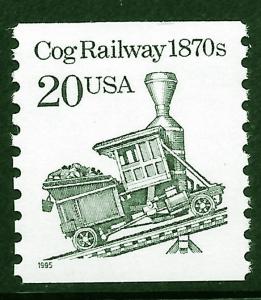 Scott 2463   20¢ Cog Railway Coil Single, MNH