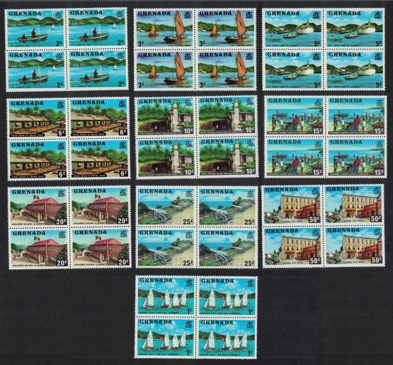 Grenada Ships Yachts Scenery Reprint Perf 13*13½ Blocks RAR 1978 MNH