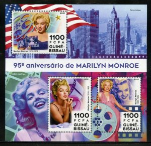 GUINEA  BISSAU 2021 95th BIRTH ANNIVERSARY OF MARILYN MONROE SHEET MINT NH