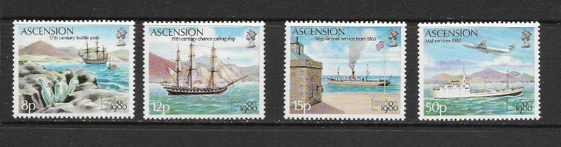 ASCENSION ISLAND - 1980 LONDON STAMP EXHIBITION - SCOTT 257 TO 260 - MNH