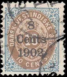 Danish West Indies Scott 28 Used.