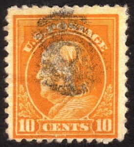 1917, US 10c, Franklin, Used, thin, Sc 510