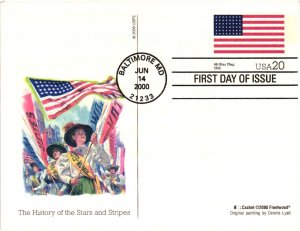 #UX317-336 Stars and Stripes Postcards SET OF 20 Different ONE SHOWN – FLEE...