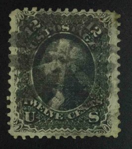 MOMEN: US STAMPS #85E Z GRILL USED $2,250 LOT #73044*