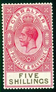 GIBRALTAR #89, 5sh, og, NH, VF