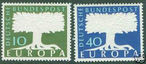 German Deutsche Bundespost Scott 771-2 MH* Europa 1957