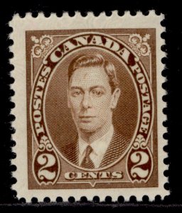 CANADA GVI SG358, 2c brown, M MINT.