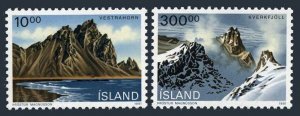 Iceland 728/737,MNH.Michel 740-741. Landscapes 1991.Vestrahorn,Kverkfjoll.