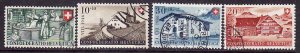 Switzerland-Sc#B154-7- id5-used semi-postal set-Houses-1946-