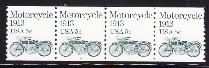 Motorcycle 1913 .5c Plate Number-4 as a Line Pair.