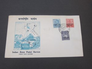 India 1954 Army Postal FDC