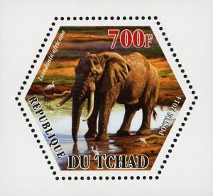 African Fauna Wild Animal Elephant Mini Souvenir Sheet Mint NH