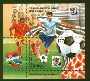 0319 SERBIA 2010 - FIFA World Cup South Africa - Football - MNH Souvenir Sheet