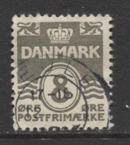 Denmark - Scott 227 - Definitive Issue -1933 - Used - Single 8o Stamp