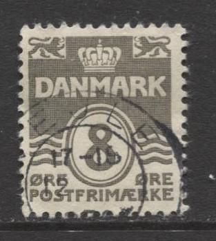 Denmark - Scott 227 - Definitive Issue -1933 - Used - Single 8o Stamp
