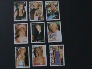 ST. THOMAS-1997-SC# 1308 - DIANA-PRINCESS OF WALES COMPLETE CTO-VERY FINE