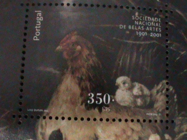 PORTUGAL-2001 LOVELY CHICKEN FAMILY-MNH-S/S VF WE SHIP TO WORLDWIDE LAST ONE