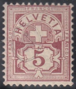 Switzerland 78(SBK 54) Mint LH F-VF Pristine OG LH Guinand Cert. For Block (T...