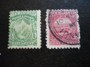 Stamps - New Zealand - Scott# 84-85 - Used Partial Set of 2 Stamps