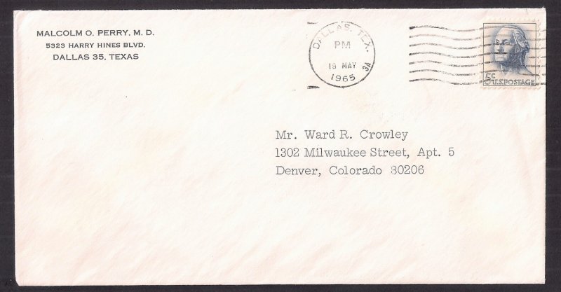 JFK #1246 FDC unofficial Dallas SIGNED MALCOLM PERRY MD treated Kennedy & Oswald