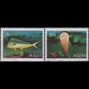 MALTA 1979 - Scott# 565-6 Marine Life 7-25c NH