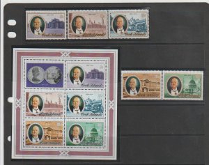 Cook Islands Scott #417-411-421a Winston Churchill Set & Sheet MNH with mount