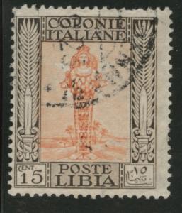 LIBYA Scott 24 used with a crown watermark, 1921 