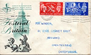 1951 Sg 513/4 Festival of Britain on Illustrated Cover First Day Cover