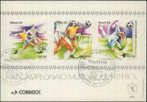 Brazil #1786-1789, Complete Set(4), 1982, Soccer, Sports, Used