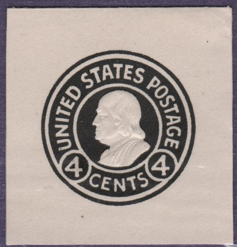 SC#U440 4¢ Washington Cut Square: Full Corner (1916) Unused