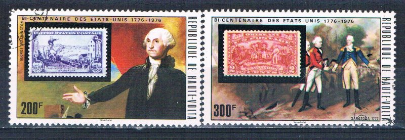 Burkina Faso 356-57 Used Washington on Stamps 1975 (MV0126)+