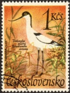 Czechoslovakia 1451 - Used - 1k Avocet (1967) (cv $0.60)