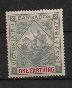 1897 Barbados Sc81 1f Victoria Jubilee MH