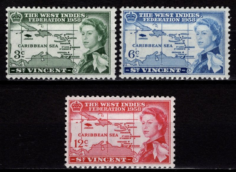 St Vincent 1958 British Caribbean Federation, Set [Unused]