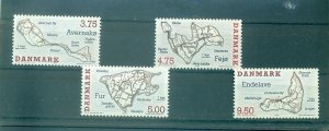 Denmark - Sc# 1022-5. 1995 Danish Islands. MNH $13.00.