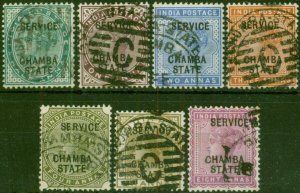 Chamba 1887-90 Set of 7 to 8a SG01-013 Fine Used (2)