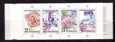 Sweden Sc 1588a 1986 STOCKHOLMIA 86 stamp booklet mint NH