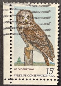 US #1760 Used F/VF 15c Wildlife Conservation - Great Gray Owl 1978 [G15.3.3]