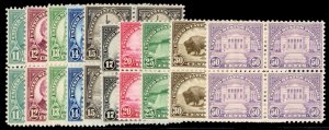 United States, 1930-Present #692-701 Cat$549++, 1931 Rotary Press, 11c-50c, c...