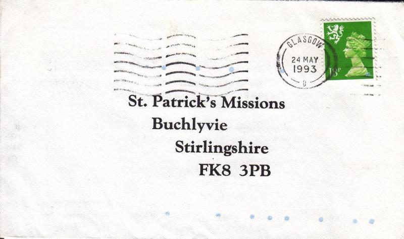 Glascow to Buchlyvie, 1993, 18p Regional Machin Head (7719)