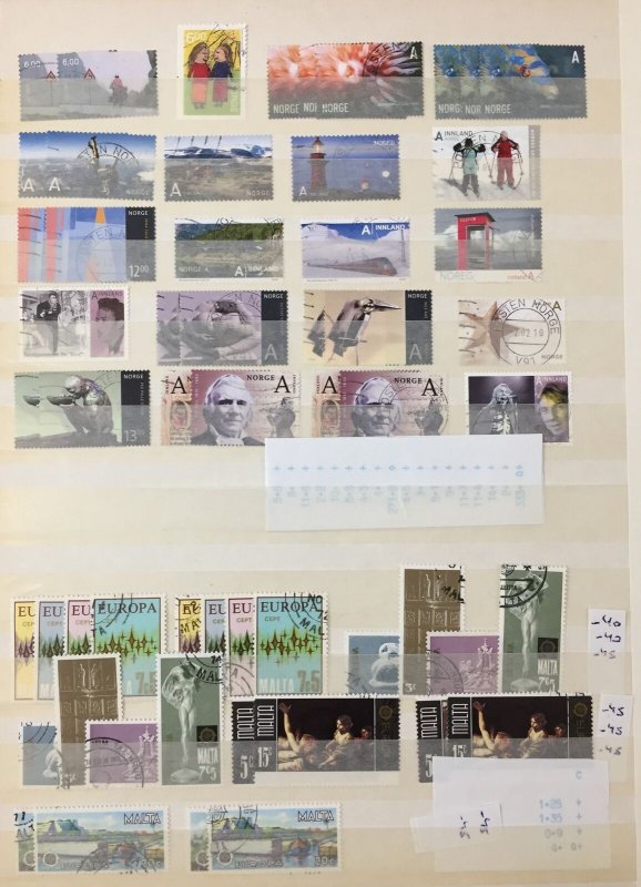Norway Large Mid/Modern Used Collection (Apx 2000) ZK645
