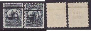 Newfoundland-Sc #127- id24-two unused NH og 2c on 30c Colony seal-left stamp-O